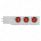 2" Bolt Pattern SS Spring Loaded Bar With 6X 4" 13 LED Abyss Lights & Visors - Red LED/Red Lens (Pai