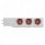 2" Bolt Pattern SS Spring Loaded Bar With 6X 4" 13 LED Abyss Lights & Visors - Red LED/Clear Lens (P