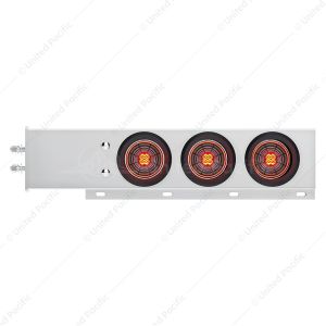 2" Bolt Pattern SS Spring Loaded Bar With 6X 4" 13 LED Abyss Lights - Red LED/Clear Lens (Pair)