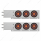 2-1/2" Bolt Pattern Chrome Spring Loaded Bar W/6X 4" 13 LED Abyss Lights - Red LED/Clear Lens (Pair)