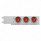 3-3/4" Bolt Pattern Chrome Spring Loaded Bar With 6X 4" 13 Red LED Abyss Lights & Visors - Red Lens