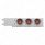3-3/4" Bolt Pattern Chrome Spring Loaded Bar With 6X 4" 13 Red LED Abyss Lights & Visors - Clear Len