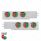 2" Bolt Pattern SS Spring Loaded Light Bar With 6X Double Fury 19 LED Lights & Visors-Red & Green LE