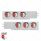 2" Bolt Pattern SS Spring Loaded Light Bar With 6X Double Fury 19 LED Lights & Visors-Red & White LE