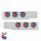 2-1/2" Bolt Pattern SS Spring Loaded Light Bar With 6X Double Fury 19 LED Lights & Visors-Red & Blue