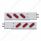 2-1/2" Bolt Pattern SS Spring Loaded Bar With 6 Oval 10 LED Lights & Visors -Red LED & Lens (Pair)