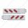 2-1/2" Bolt Pattern SS Spring Loaded Bar With 6 Oval 12 LED Lights & Visors -Red LED & Lens (Pair)