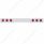 Chrome 1 Piece Rear Light Bar With Six 10 LED 4" Lights & Visors - Red LED/Red Lens