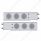 3-3/4" Bolt Pattern Deluxe SS Spring Loaded Bar W/6X 12 LED 4" Light & Visors -Red LED/Clear Lens (P