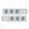 2-1/2" Bolt Pattern Chrome Spring Loaded Bar W/6X 12 LED 4" Refl. Lights & Visors-Red LED/Clear Lens