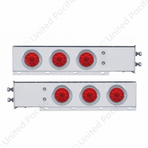 2-1/2" Bolt Pattern Chrome Spring Loaded Light Bar With 6X 4" 10 LED Lights (Pair)