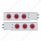 2-1/2" Bolt Pattern Chrome Spring Loaded Bar W/6X 4" 10 LED Lights & Visors -Red LED & Lens (Pair)