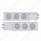2-1/2" Bolt Pattern Chrome Spring Loaded Bar W/6X 4" 10 LED Lights & Visors -Red LED/Clear Lens (Pai
