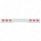 Stainless 1 Piece Rear Light Bar With 6X 36 LED 4" Lights & Visors - Red LED/Red Lens