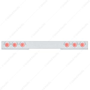 Stainless 1 Piece Rear Light Bar With 6X 36 LED 4" Lights
