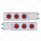3-3/4" Bolt Pattern Deluxe SS Spring Loaded Bar W/6X 36 LED 4" Light & Visors -Red LED & Lens (Pair)