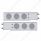 3-3/4" Bolt Pattern Deluxe SS Spring Loaded Bar W/6X 36 LED 4" Light & Visors -Red LED/Clear Lens (P