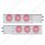 2-1/2" Bolt Pattern Chrome Spring Loaded Bar W/6X 36 LED 4" Lights & Visors -Red LED & Lens (Pair)