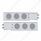 2-1/2" Bolt Pattern Chrome Spring Loaded Bar W/6X 36 LED 4" Lights & Visors -Red LED/Clear Lens (Pai