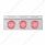 Stainless Top Mud Flap Plate With 3X 36 LED 4" Lights & Visors - Red LED/Red Lens (Each)