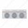 Stainless Top Mud Flap Plate With 3X 36 LED 4" Lights & Visors - Red LED/Clear Lens (Each)