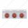 Stainless Top Mud Flap Plate With 3X 12 LED 4" Lights & Visors - Red LED/Red Lens (Each)