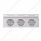 Stainless Top Mud Flap Plate With 3X 12 LED 4" Lights & Visors - Red LED/Clear Lens (Each)