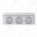 Stainless Top Mud Flap Plate With 3X 10 LED 4" Lights & Visors - Red LED/Clear Lens (Each)