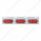 Stainless Top Mud Flap Plate With 3X 19 LED 6" Oval Lights & Visors - Red LED/Red Lens (Each)