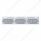 Stainless Top Mud Flap Plate With 3X 19 LED 6" Oval Lights & Visors - Red LED/Clear Lens (Each)