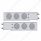 3-3/4" Bolt Pattern SS Spring Loaded Bar With 6X 4" 7 LED Lights & Visors -Red LED/Clear Lens (Pair)