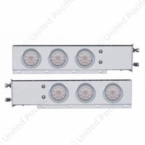 2-1/2" Bolt Pattern Stainless Spring Loaded Light Bar With 6X 4" 10 LED Lights (Pair)
