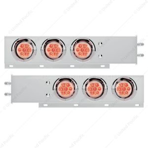 2.5" Bolt Pattern Stainless Spring Loaded Light Bar With 6X 4" 7 LED Lights (Pair)