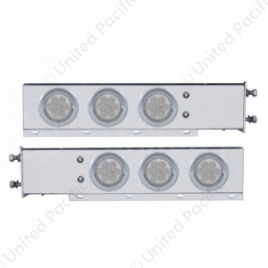 2-1/2" Bolt Pattern Stainless Spring Loaded Light Bar With 6X 4" 7 LED Lights (Pair)