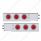 2" Bolt Pattern SS Spring Loaded Bar With 6X 4" 10 LED Lights & Visors -Red LED & Lens (Pair)