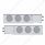 2" Bolt Pattern SS Spring Loaded Bar With 6X 4" 7 LED Lights & Visors -Red LED/Clear Lens (Pair)