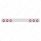 Chrome 1 Piece Rear Light Bar With Six 7 LED 4" Reflector Lights & Visors - Red LED/Clear Lens