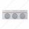 Stainless Top Mud Flap Plate With 3X 7 LED 4" Lights & Visors - Red LED/Clear Lens (Each)
