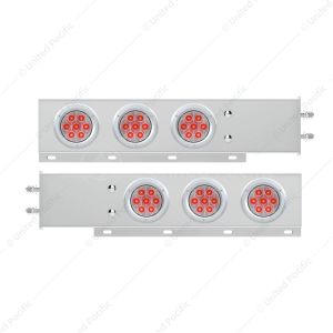 2.5" Bolt Pattern Spring Loaded Rear Bar With 6X Competition Series 7 Red LED 4" Light -Clear Lens (