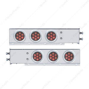 2-1/2" Bolt Pattern Spring Loaded Rear Bar With 6X Competition Series 7 Red LED 4" Light -Clear Lens
