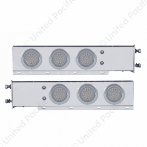 2-1/2" Bolt Pattern Stainless Spring Loaded Light Bar With 6X 36 LED 4" Lights (Pair)
