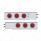 2" Bolt Pattern SS Spring Loaded Bar With 6X 36 LED 4" Lights & Visors -Red LED & Lens (Pair)