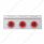 Stainless Top Mud Flap Plate With 3X 21 LED 4" GloLight & Bezels - Red LED/Red Lens (Each)