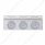 Stainless Top Mud Flap Plate With 3X 21 LED 4" GloLight & Bezels - Red LED/Clear Lens (Each)