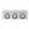 Stainless Top Mud Flap Plate With 3X 21 LED 4" GloLight & Grommets - Red LED/Clear Lens (Each)