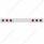 Chrome 1 Piece Rear Light Bar With Six 36 LED 4" Lights & Bezels - Red LED/Red Lens