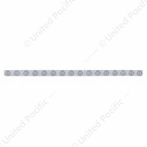79-1/2" Stainless Bumper Light Bracket With 16X 9 LED 2" Lights & Visors