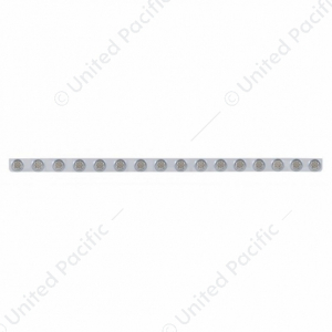 79-1/2" Stainless Bumper Light Bracket With 16X 9 LED 2" Reflector Lights & Visors