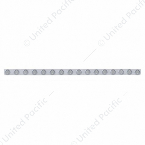 79-1/2" Stainless Bumper Light Bracket With 16X 7 LED 2" Reflector Lights & Visors