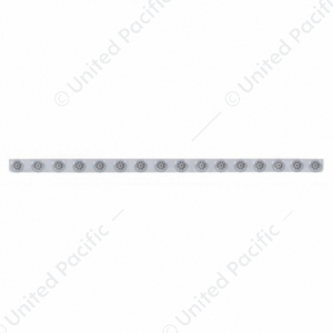 79-1/2" Stainless Bumper Light Bracket With 16X 9 LED 2" Reflector Lights & Bezels